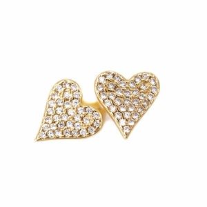 Rhinestone Heart Earrings - NEW